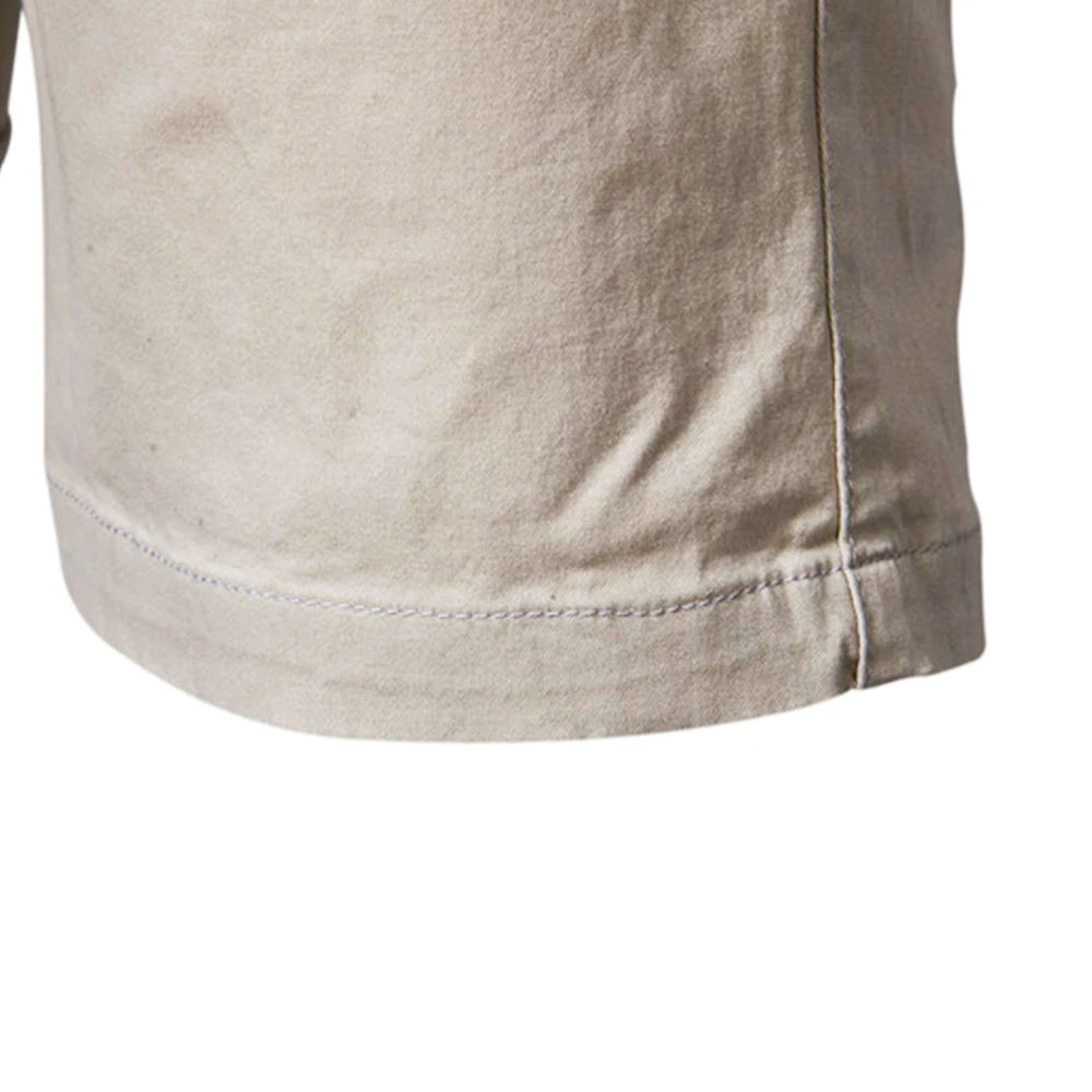 AIOPESON Summer Cotton Shorts for Men – Casual, Business & Beach Shorts with Elastic Waist | 10 Colors