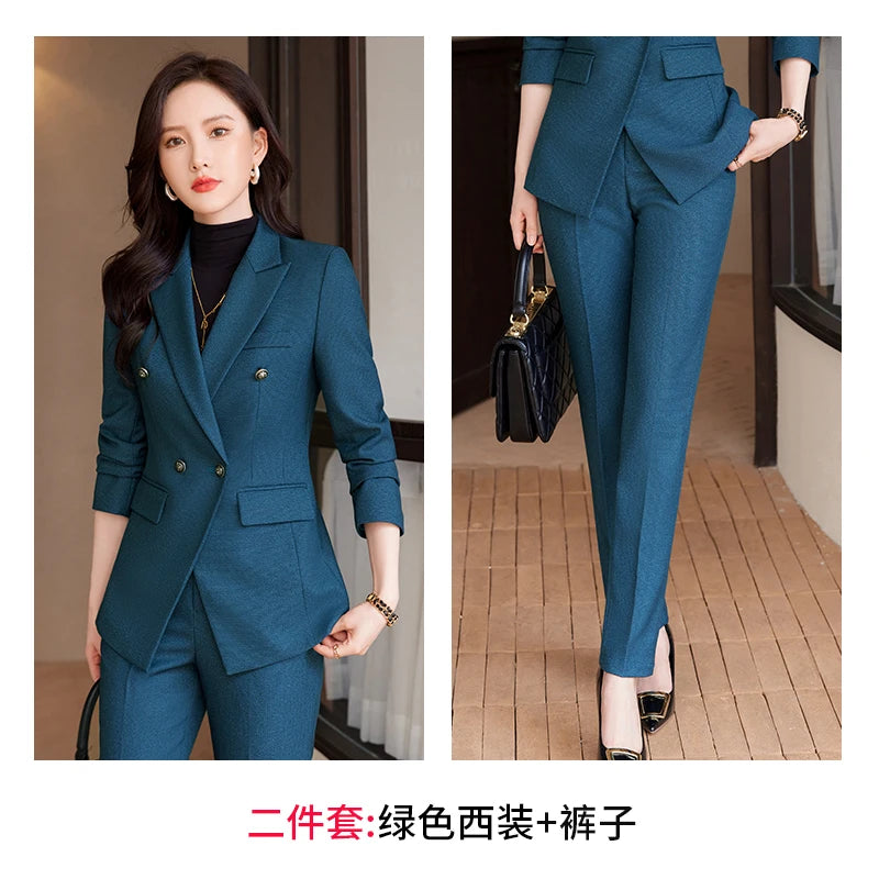 Women’s Professional Pantsuit – Autumn Winter Fashionable Business Set