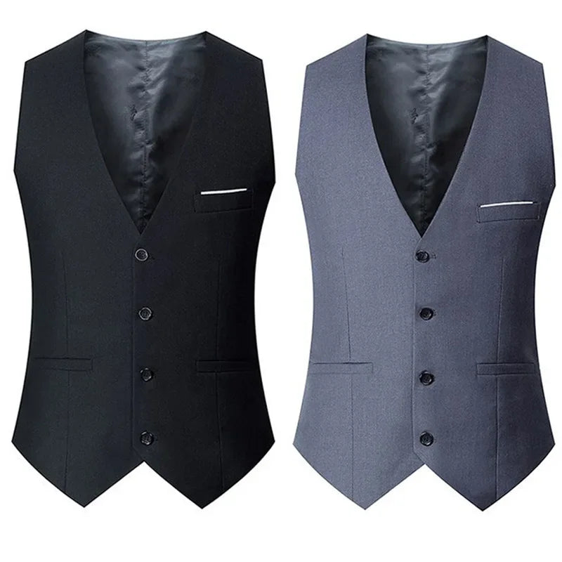 Men's Slim Fit Suit Vest – Wedding Groomsmen & Business Western Style