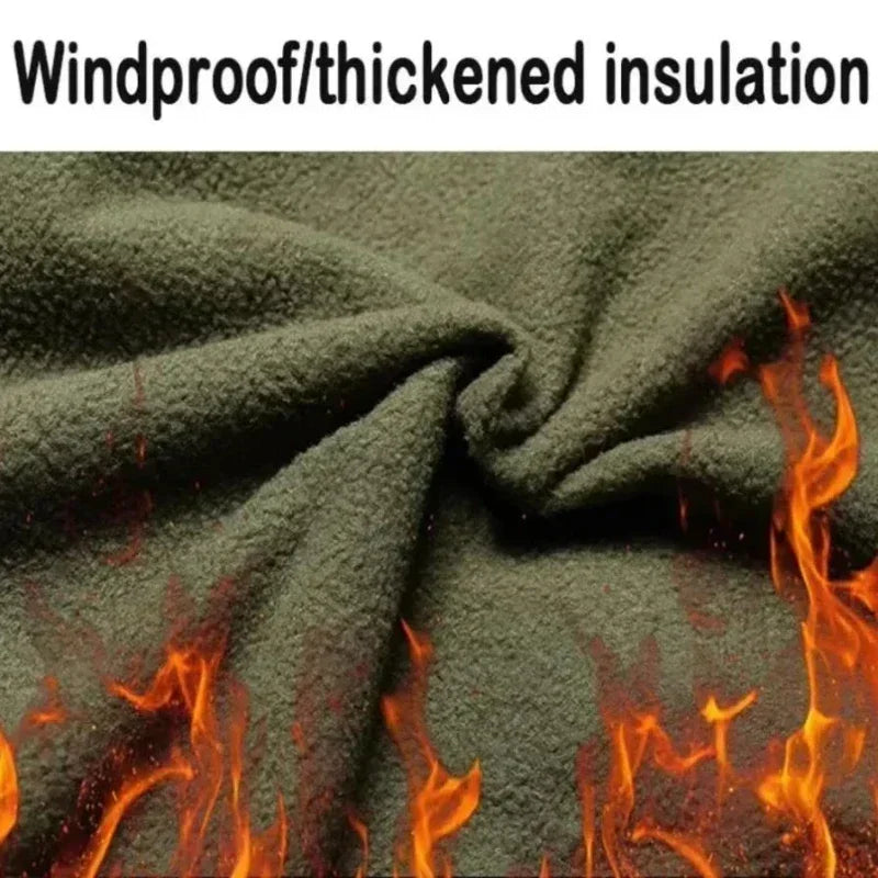 Taktisches Softshell-Winterset für Herren – Winddichter, wasserdichter, warmer Kampfanzug mit mehreren Taschen, Tarnmuster für die Jagd