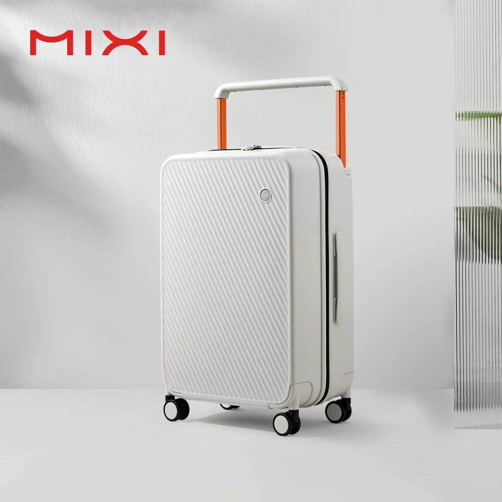 Mixi Wide Handle Travel Luggage | Hardside PC Suitcase with Rolling Spinner Wheels & TSA Lock | 20/24 Inch Unisex