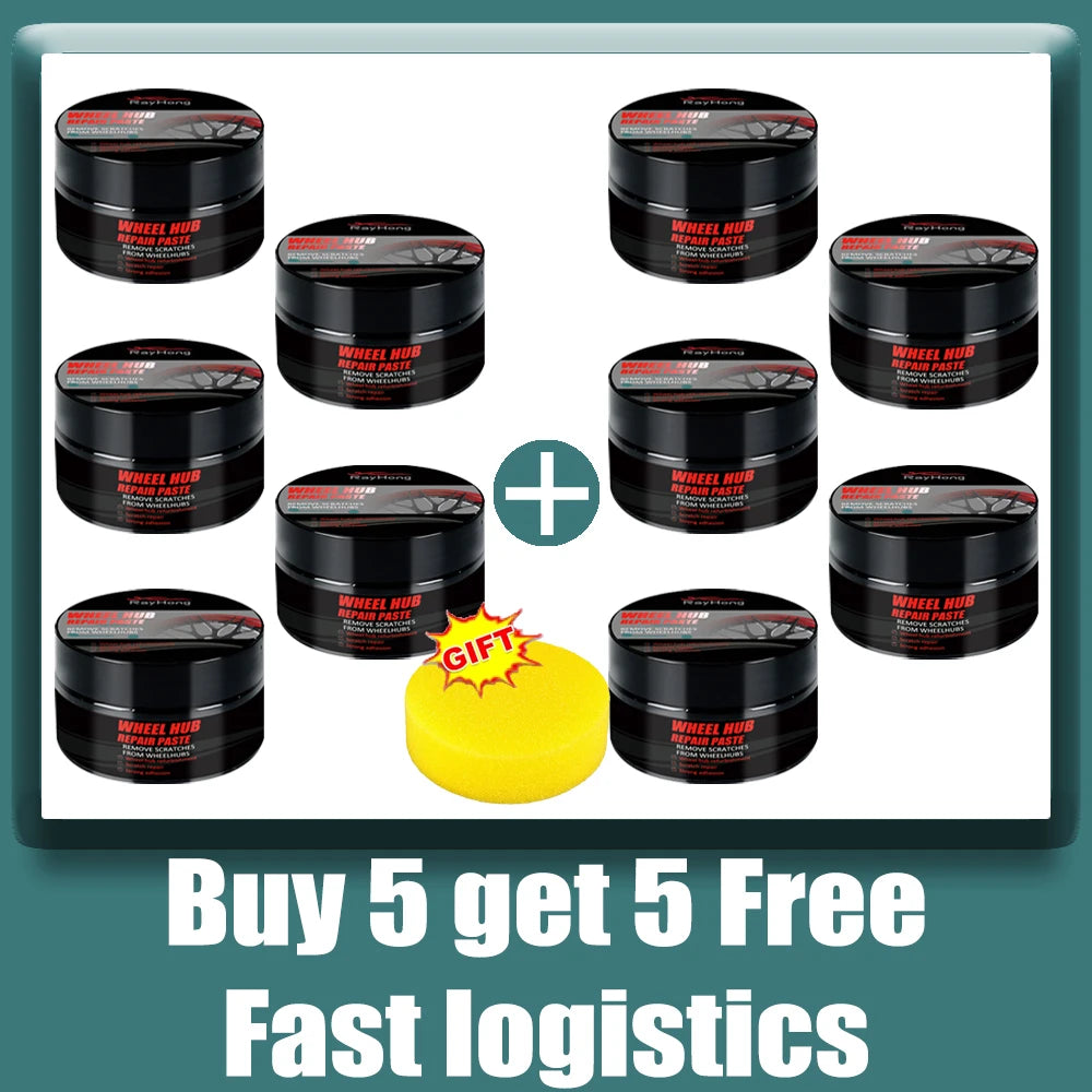 Car Wheel Rim Scratch Repair Paste – Tire & Rim Paint Refurbishment for Black, White, Silver Aluminum Alloy