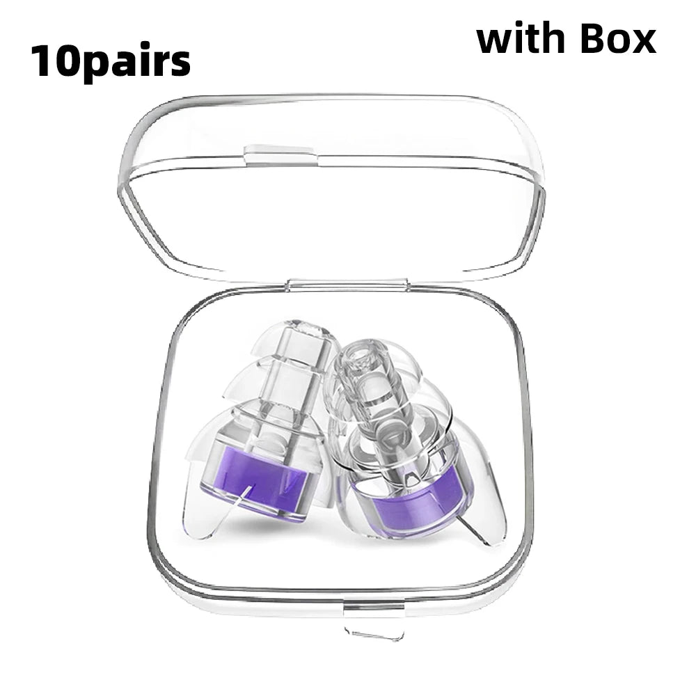 HUAK 20 High Fidelity Silicone Earplugs with Storage Box – Noise Reduction for Concerts, Musicians, Motorcycles & Noise Sensitivity