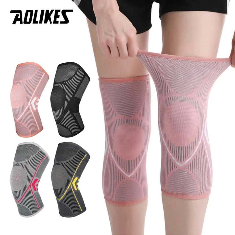 AOLIKES Knee Brace Support | 1PCS Nylon Compression Sleeve for Arthritis, Sports & Fitness – Running & Cycling Protector