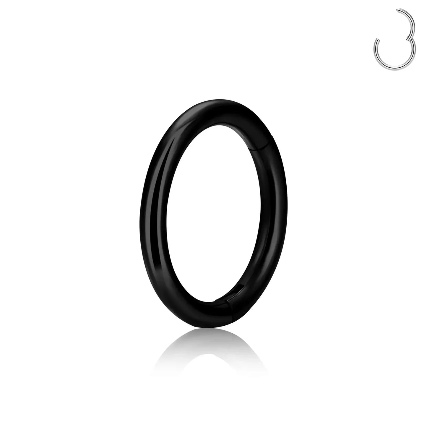 1/5Pcs Nose Rings & Lip Rings | G23 Titanium Piercing Jewelry for Women | Mixed Color Hoop Earrings & Body Clips Hinged