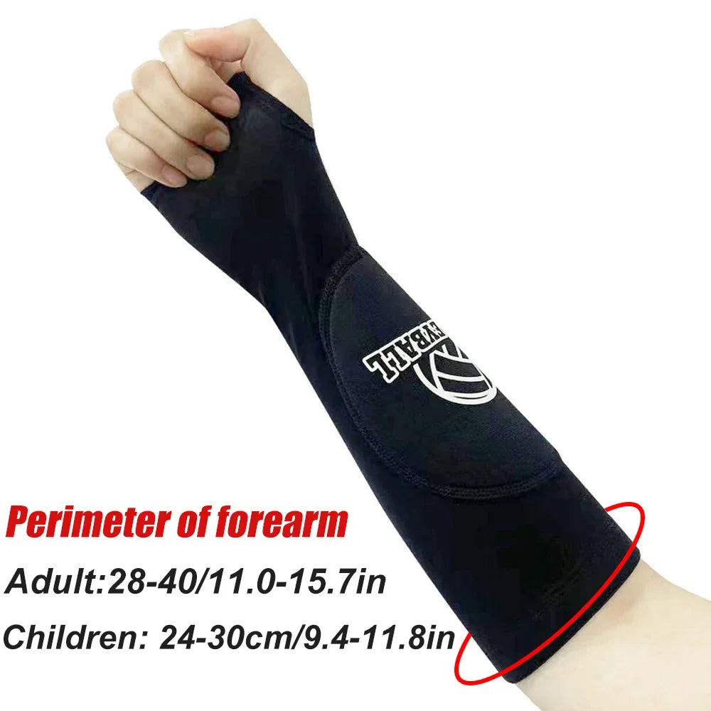Volleyball Arm Sleeves | Padded Forearm Sleeves with Thumb Hole – Protective Gear for Kids & Adults