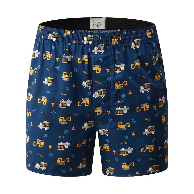 1PC Men's Boxer Briefs | 100% Cotton Soft Stretch Underwear | Comfortable Loose Home Aloe Shorts