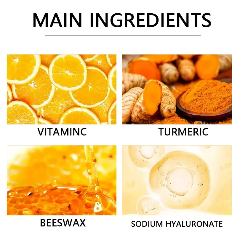 قناع تقشير اليدين والقدمين - علاج بفيتامين سي وشمع الكركم لتنعيم البشرة وتفتيحها وترطيبها