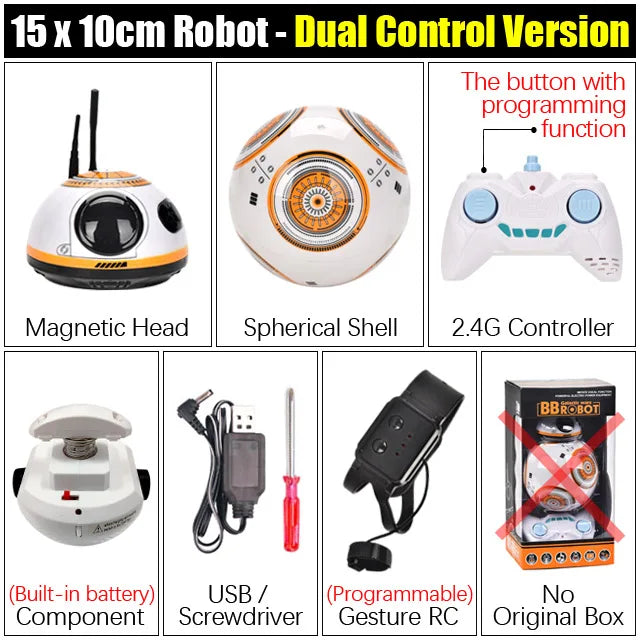 2.4G RC Smart Robot Car – Gesture & Watch Control, Sound Effects, Intelligent Sensor Robot Toy for Kids