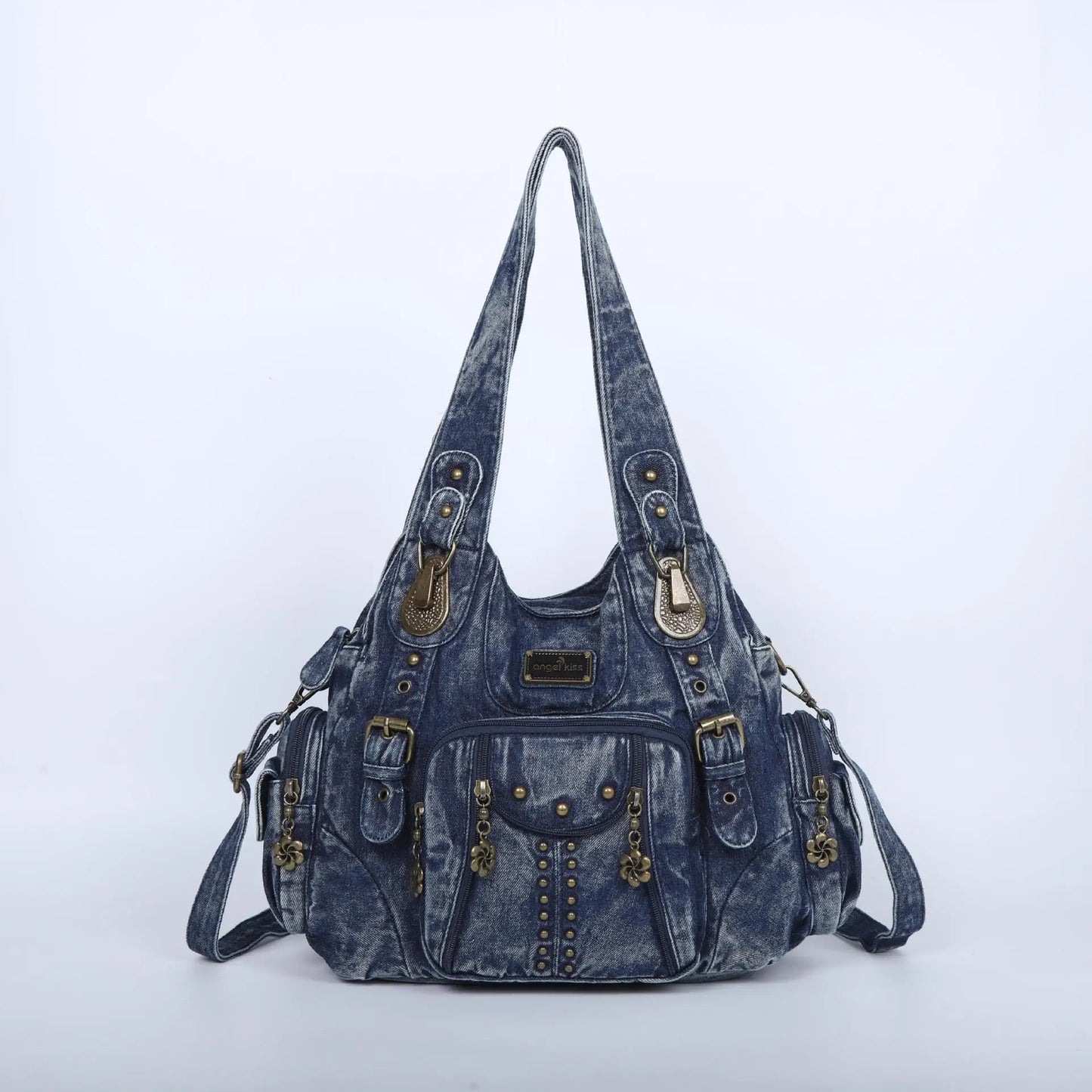 حقيبة يد نسائية من جلد البولي يوريثان من Angel kiss - حقيبة كتف أنيقة، حقيبة كبيرة وحقيبة يد كبيرة