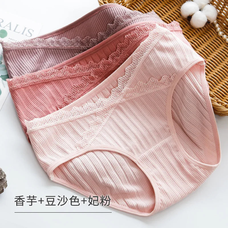 3PCS Cotton Maternity Low Waist U-Shaped Panties Women's Pregnancy Underwear M-XXL