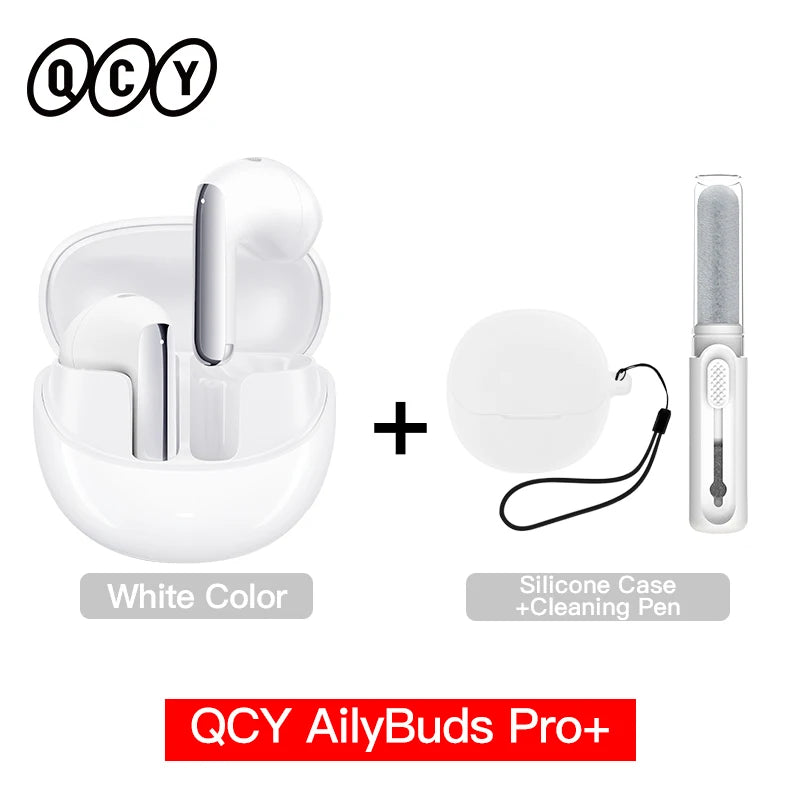 QCY HT10 AilyBuds Pro+ ANC Wireless Earphones – Hi-Res Audio with LDAC, Bluetooth 5.3, 6-Mic AI HD Call, Multipoint Connection