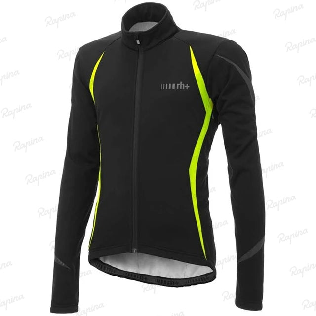 Zero Rh+ Men’s Winter Cycling Jersey – Thermal Fleece Long Sleeve MTB Bike Top 2023