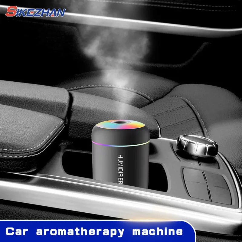 180ML Mini USB Air Humidifier – Essential Oil Aroma Diffuser with Colorful Lights, Mist Maker for Home, Car & Office