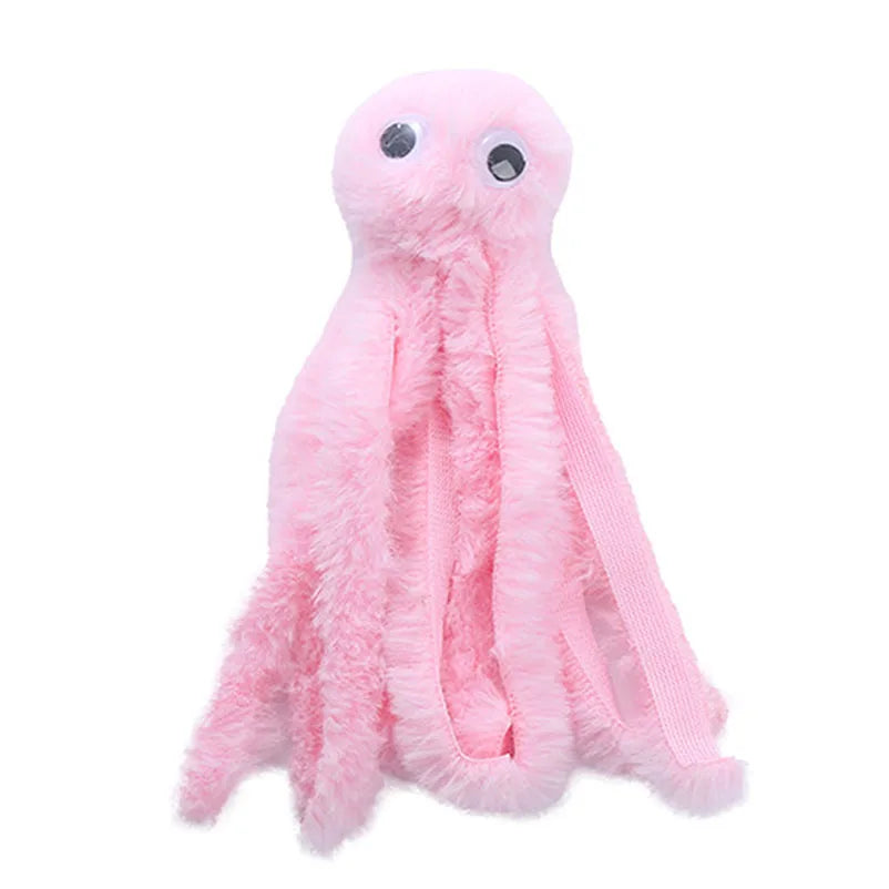 لعبة الأخطبوط القطيفة من ويسكر ويجل™ ​​- لعبة مضغ ناعمة للقطط الصغيرة والقطط الصغيرة