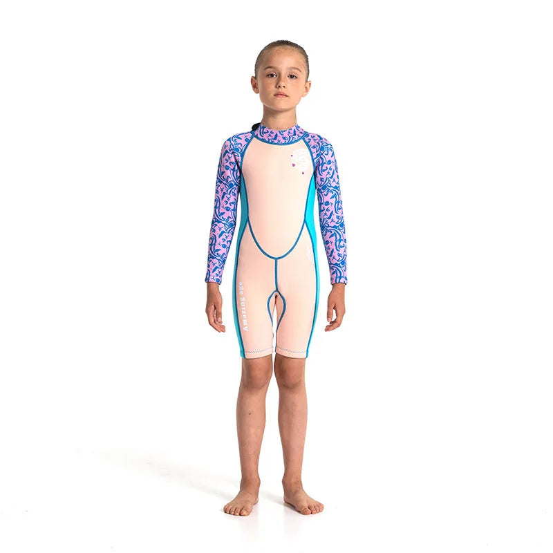 Kids 2.5mm Neoprene Wetsuit Full Body Swim Diving Snorkeling Surfing Kayaking