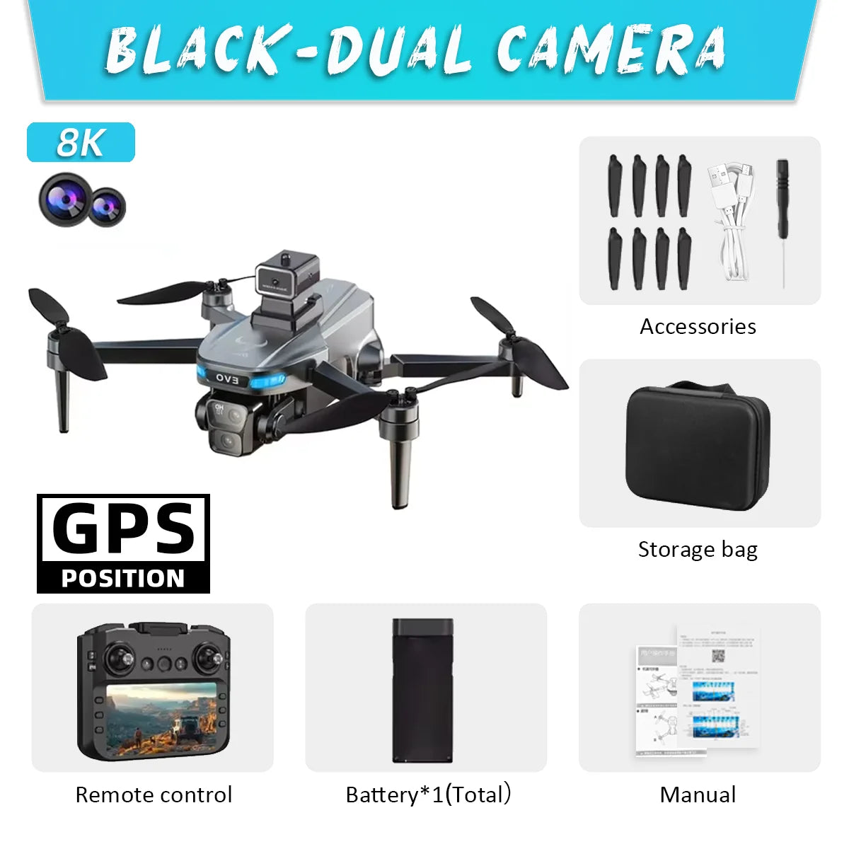 SG901 MAX GPS 8K Camera Drone | Professional FPV Aerial Quadcopter with Obstacle Avoidance, Foldable Design & Large Screen Remote Control