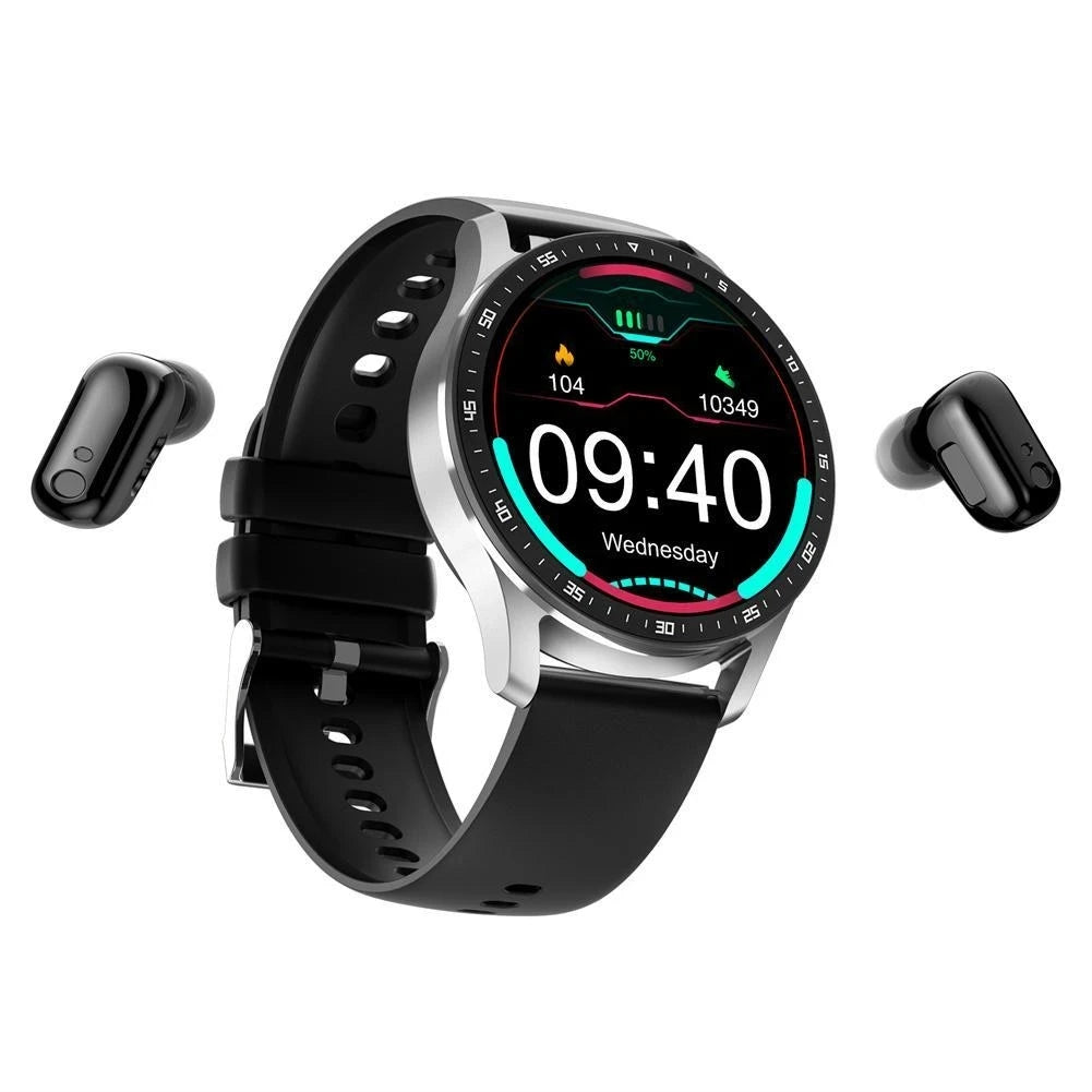 X7 2-in-1 Smart Watch with TWS Earbuds – Bluetooth Earphones, Heart Rate & Blood Pressure Monitor, Sports Fitness Watch