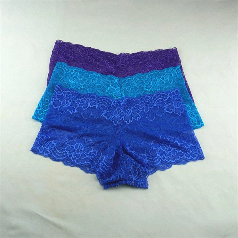 3PCS Women’s Silk Boyshorts Underwear – M-XXL Transparent Soft Boxers, Comfortable Ladies Panties Lingerie