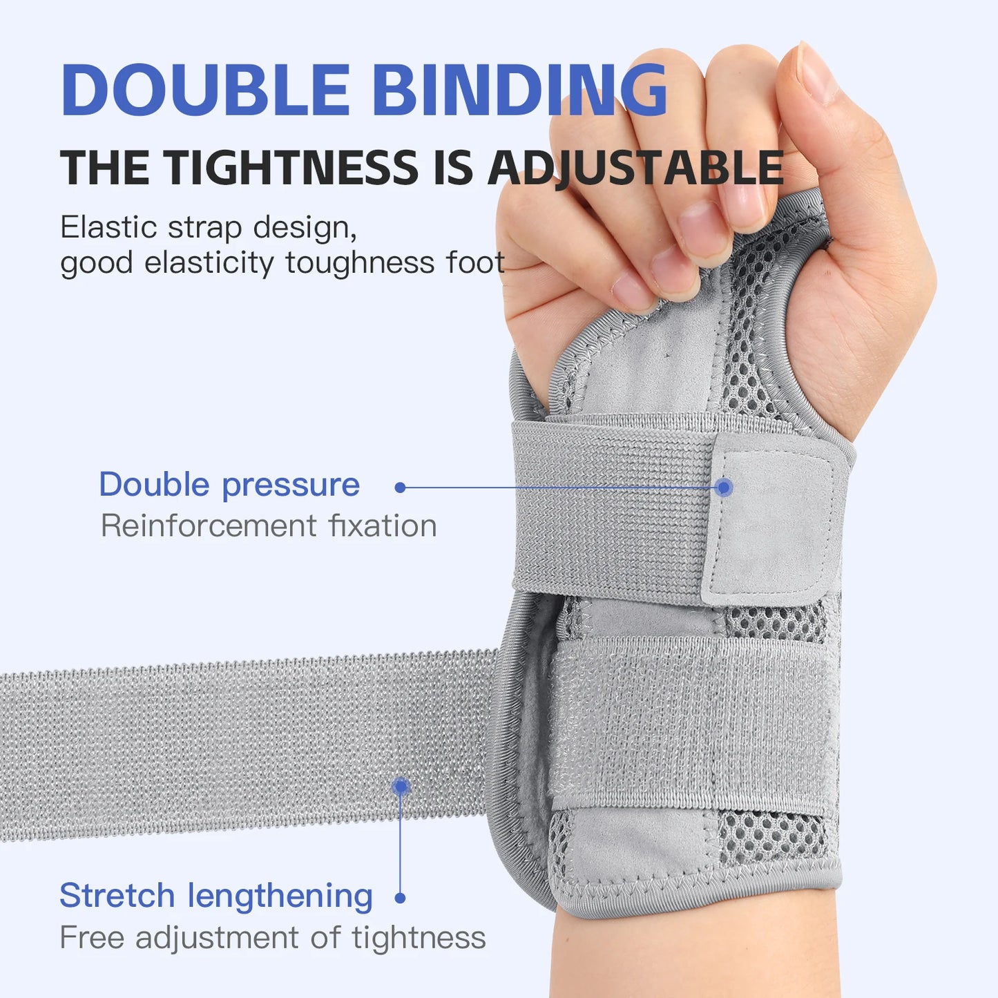 Adjustable Wrist Guard | 1/2 Finger Dual-Strap Support for Joint Pain & Thumb Protection – Thin Tendon Sheath Design