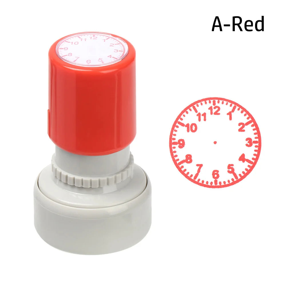 1 Stück Stempel mit Uhrfunktion – Montessori-Mathematik-Lehrmittel, Lernhilfe zum Ablesen der Uhrzeit für Grundschüler