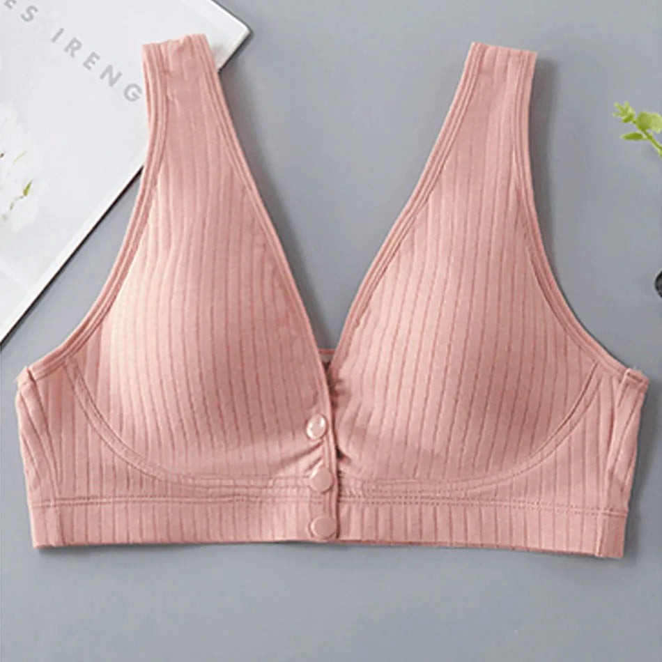 Pregnant Women Cotton Vest Style Wide Strap Comfortable Soft High Elastic Breastfeeding Bra