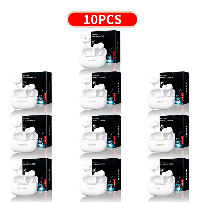 سماعات بلوتوث أصلية من Thinkplus - سماعات أذن لاسلكية مزودة بميكروفون، ونظام ستيريو هاي فاي، وتحكم باللمس