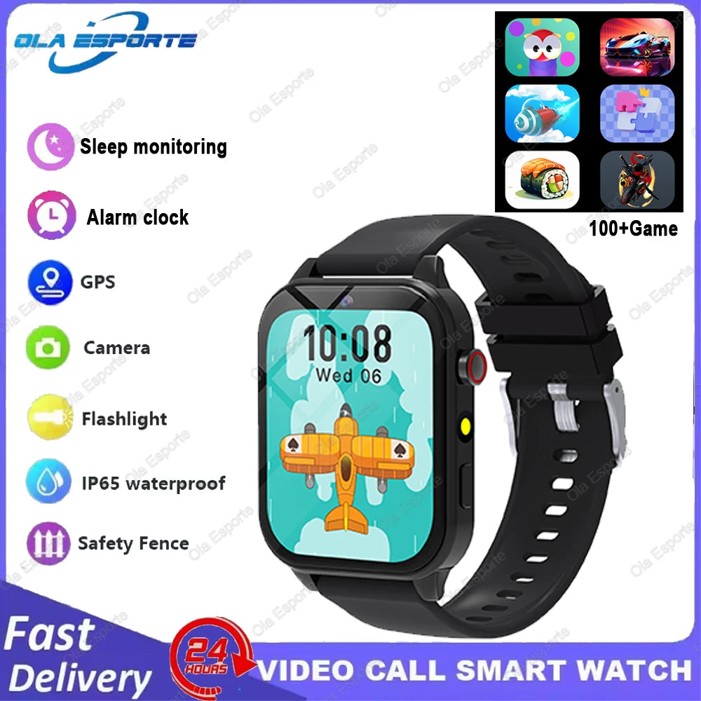 2025 New Kids Smart Watch – 1.83″ Display, 18 Games, Sleep Monitor, Camera & Alarm, Gift for Boys & Girls