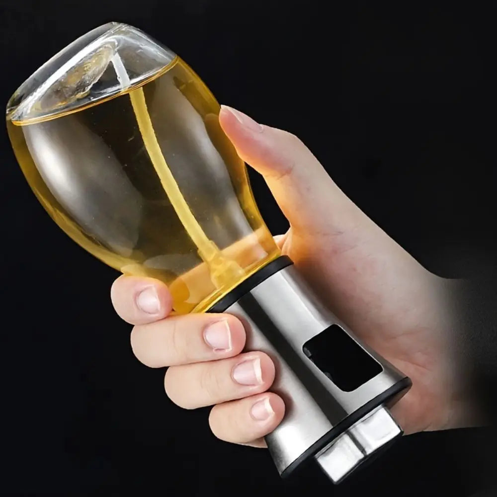 بخاخ زيت من الفولاذ المقاوم للصدأ سعة 200 مل - زجاجة قابلة لإعادة التعبئة للطهي والقلي الهوائي