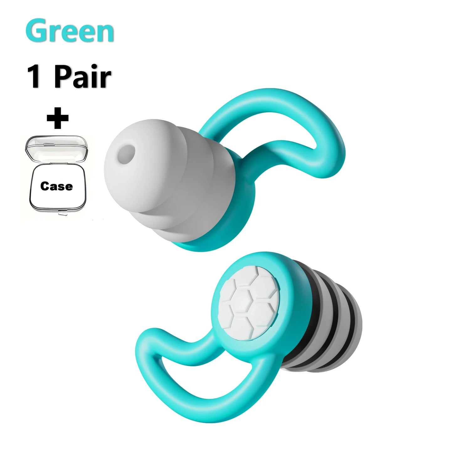 سدادات أذن HUAK المصنوعة من السيليكون الناعم - حماية للأذن بخاصية إلغاء الضوضاء للنوم والسباحة والراحة الهادئة