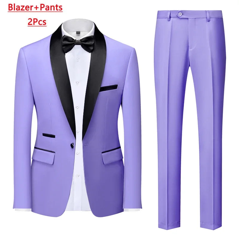 Men's M-6XL Formal 3-Piece Suit – Jacket, Vest & Pants for Business, Wedding & Parties