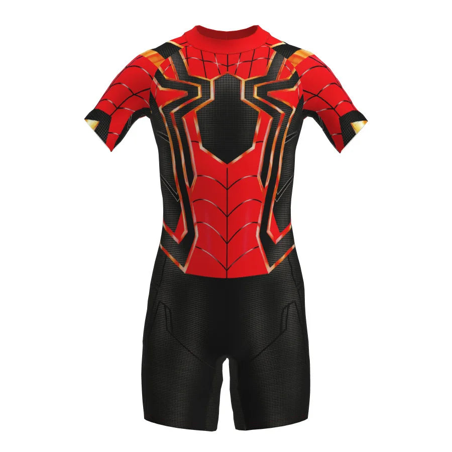 Kids Spiderman Swimsuit Boys Surfing Swimwear Cosplay Beach Bodysuit
