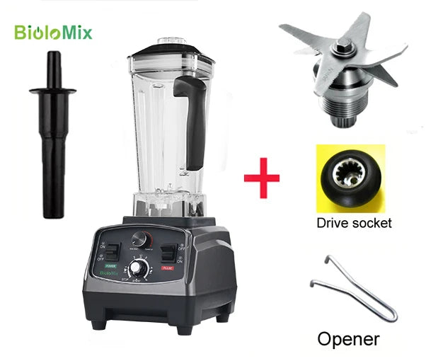 BioloMix 2200W Heavy Duty Blender 3HP Mixer Juicer Food Processor 2L BPA Free